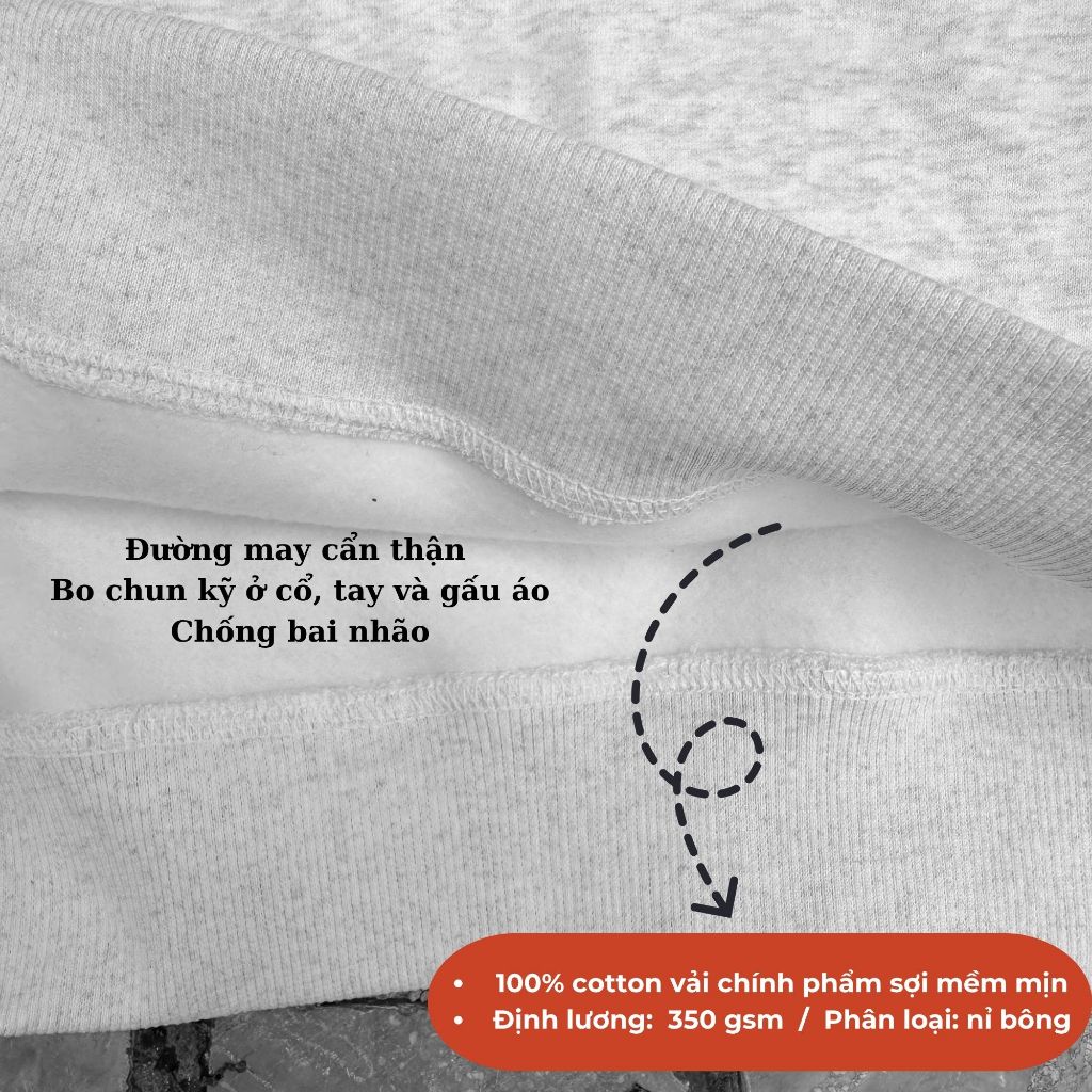 [ÁO SWEATER BRAND] Áo Sweater Nỉ Bông 350GSM Cotton100%, Áo In HELLO KITTY  YT New 06 + CÓ HỘP