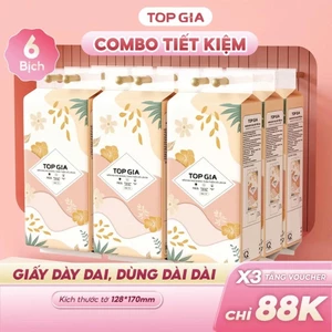 Khăn giấy gấu trúc Top Gia Sắc Hạ, giấy vệ sinh treo tường 1000 tờ 4 lớp dày dặn, mềm mịn