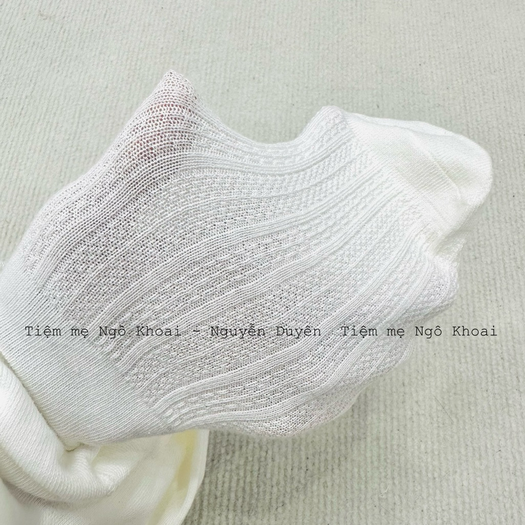 [MD229] 0-6M Quần tất len trắng basic mềm mại ấm áp cho em bé