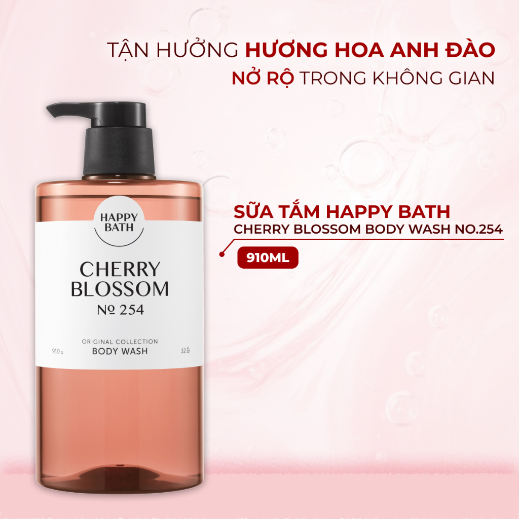 [No.254] Sữa Tắm Happy Bath Chứa AHA Tẩy Da Chết Dịu Nhẹ Se Khít Lỗ Chân Lông, Phù Hợp Cho Da Mụn