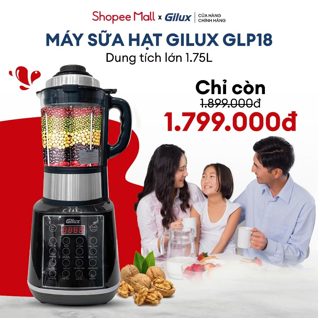 Máy Làm Sữa Hạt Gilux 15 Chức Năng Review Chi Tiết - Giá 1.799.000₫
