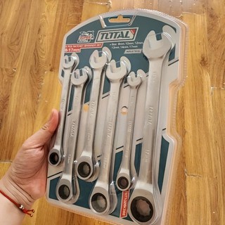 ĐỒ NGHỀ TOTAL Bộ 6 Cờ lê miệng vòng 2 chiều THT102RK566