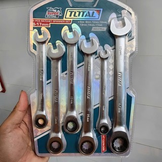 ĐỒ NGHỀ TOTAL Bộ 6 Cờ lê miệng vòng 2 chiều THT102RK566