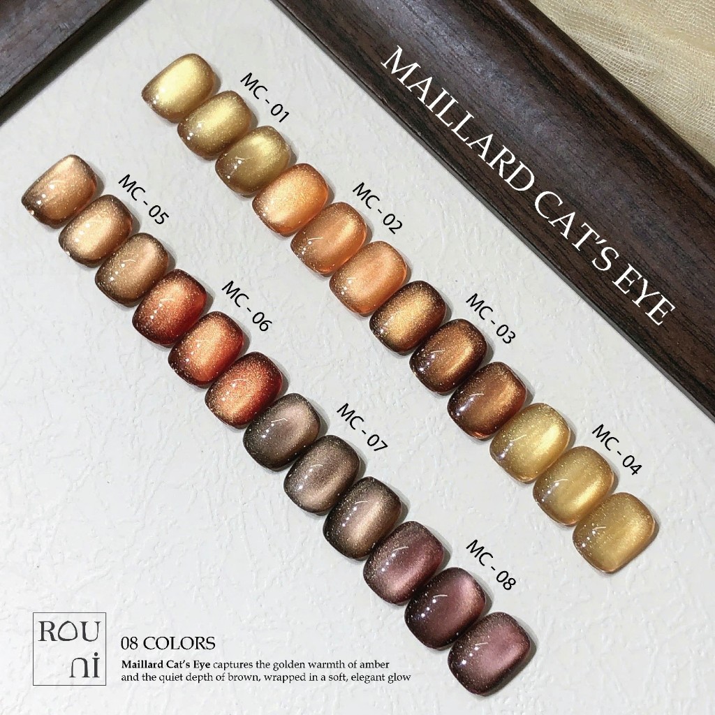 ROU ni Sơn Gel Móng Mới Xuân Đông 8 Màu Trending Maillard Cat's Eye nail 8 Colors hot trend