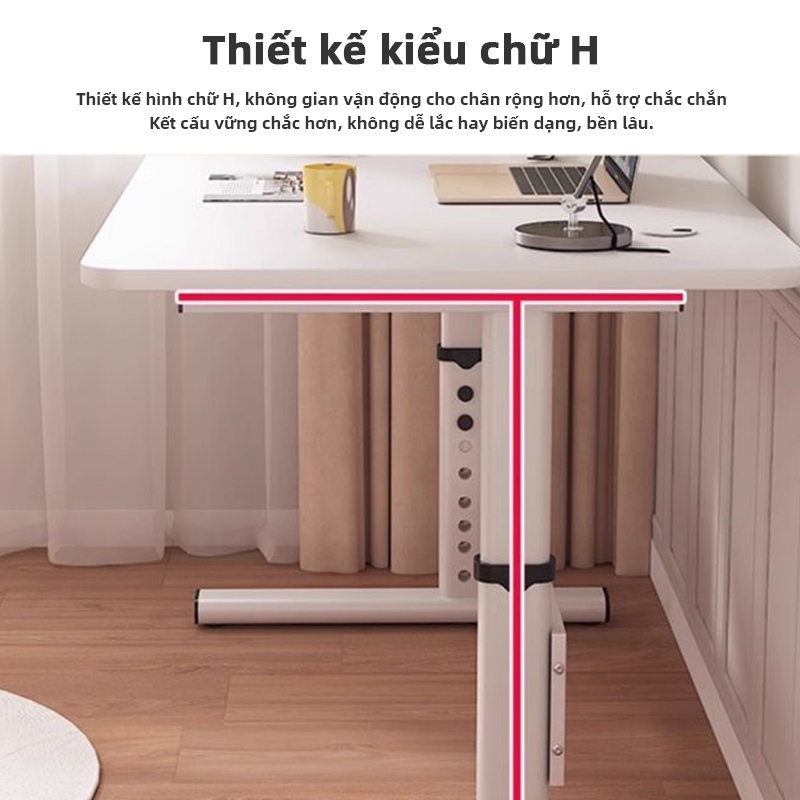 NOVUS Bàn Học Trẻ Em Bảo Mắt - Điều Chỉnh Cao Mượt Góc Bo Tròn An Toàn Mặt Dày Thép Khung Chắn Chắn Dài 1m
