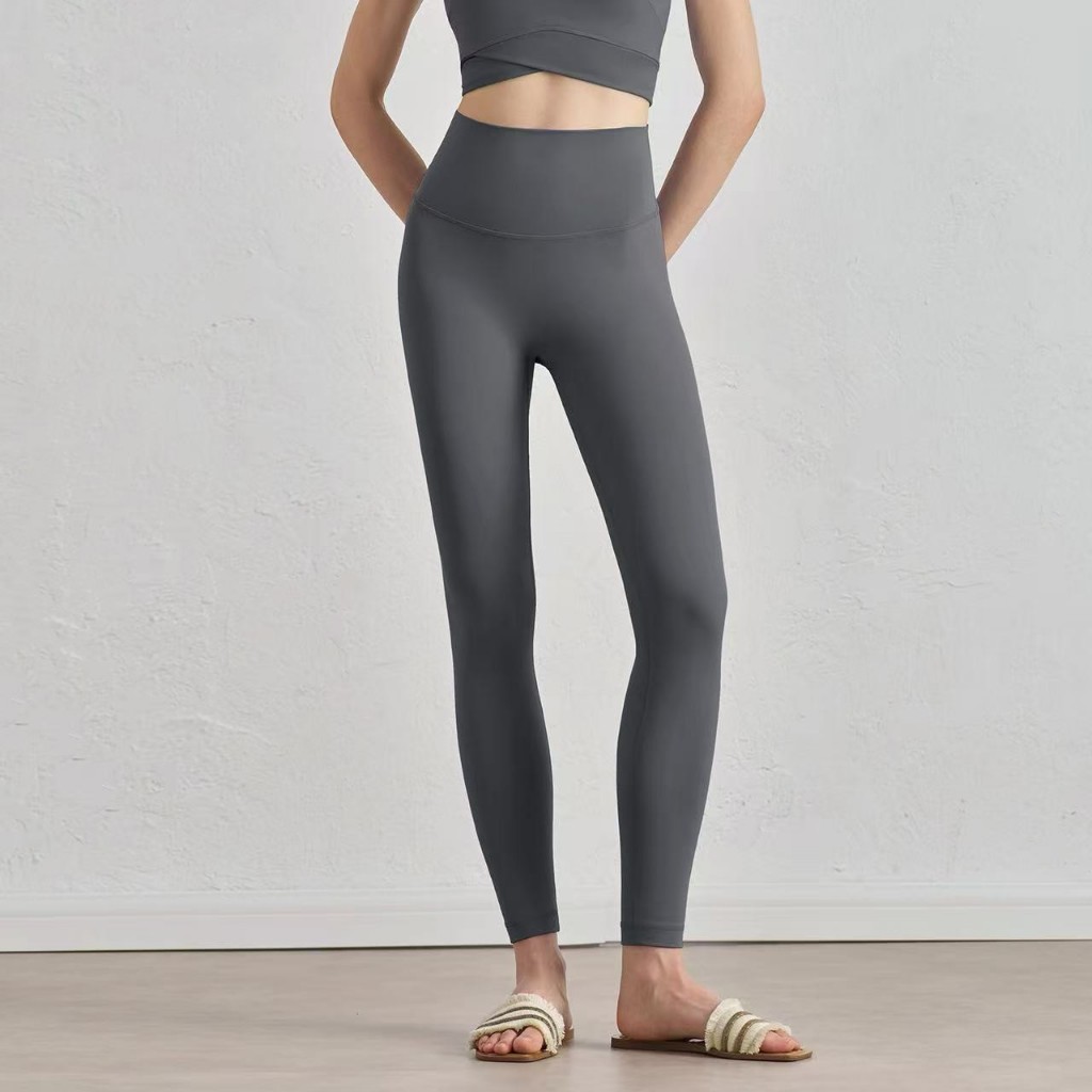 Quần Legging Thể Thao Lưng Cao Màu Trơn Dành Cho Nữ