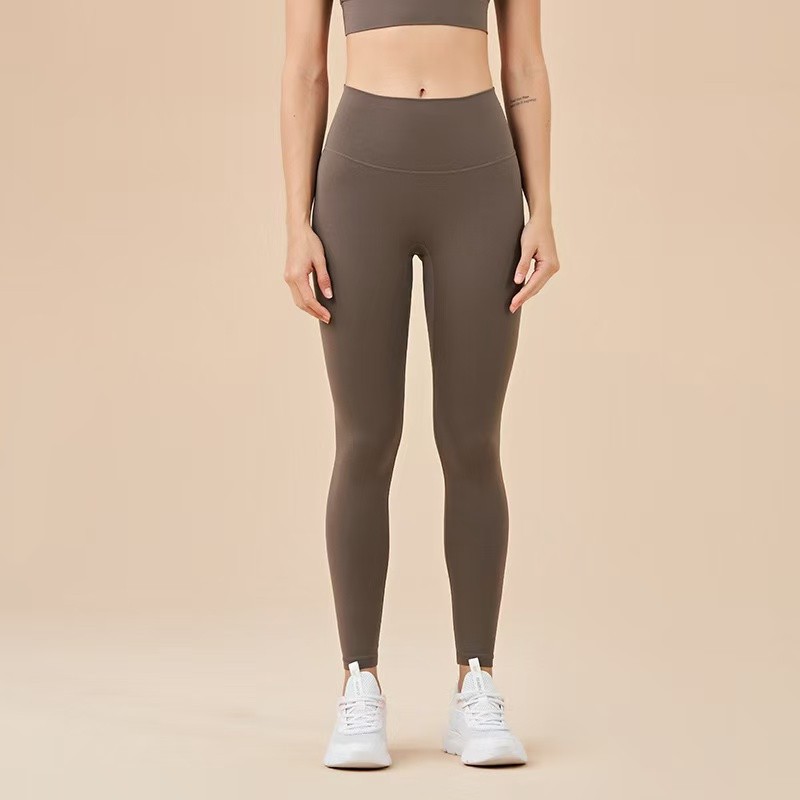 Quần Legging Thể Thao Lưng Cao Màu Trơn Dành Cho Nữ