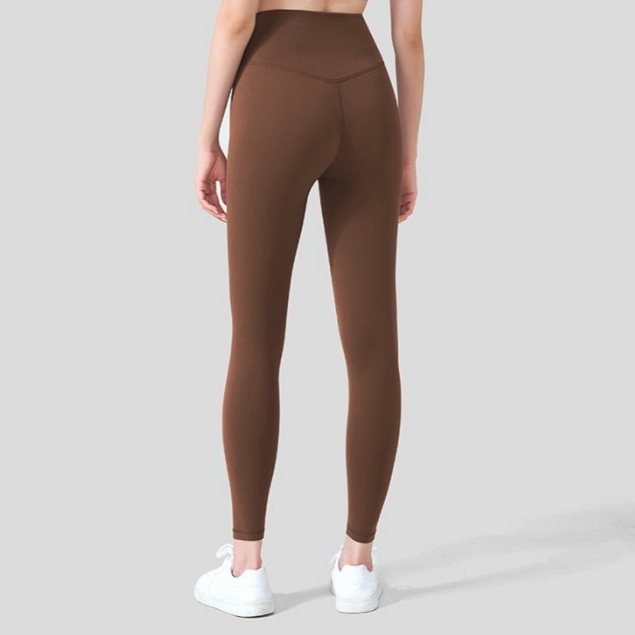 Quần Legging Thể Thao Lưng Cao Màu Trơn Dành Cho Nữ