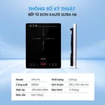Bếp Từ Đơn KALITE Ultra H6 2000W - Cảm Ứng Sensor Touch Mặt Kính Pha Lê Cao Cấp - 8 Mức Công Suất — ảnh 7