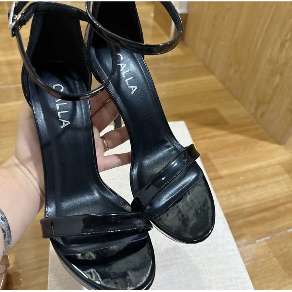 SANDAL ĐẾ ĐÚP 12 - 13cm MÀU ĐEN VÀ NUDE