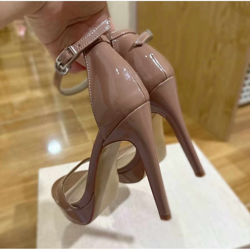 SANDAL ĐẾ ĐÚP 12 - 13cm MÀU ĐEN VÀ NUDE