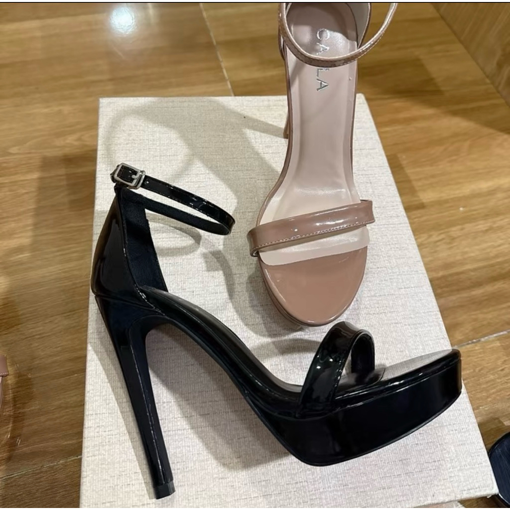 SANDAL ĐẾ ĐÚP 12 - 13cm MÀU ĐEN VÀ NUDE