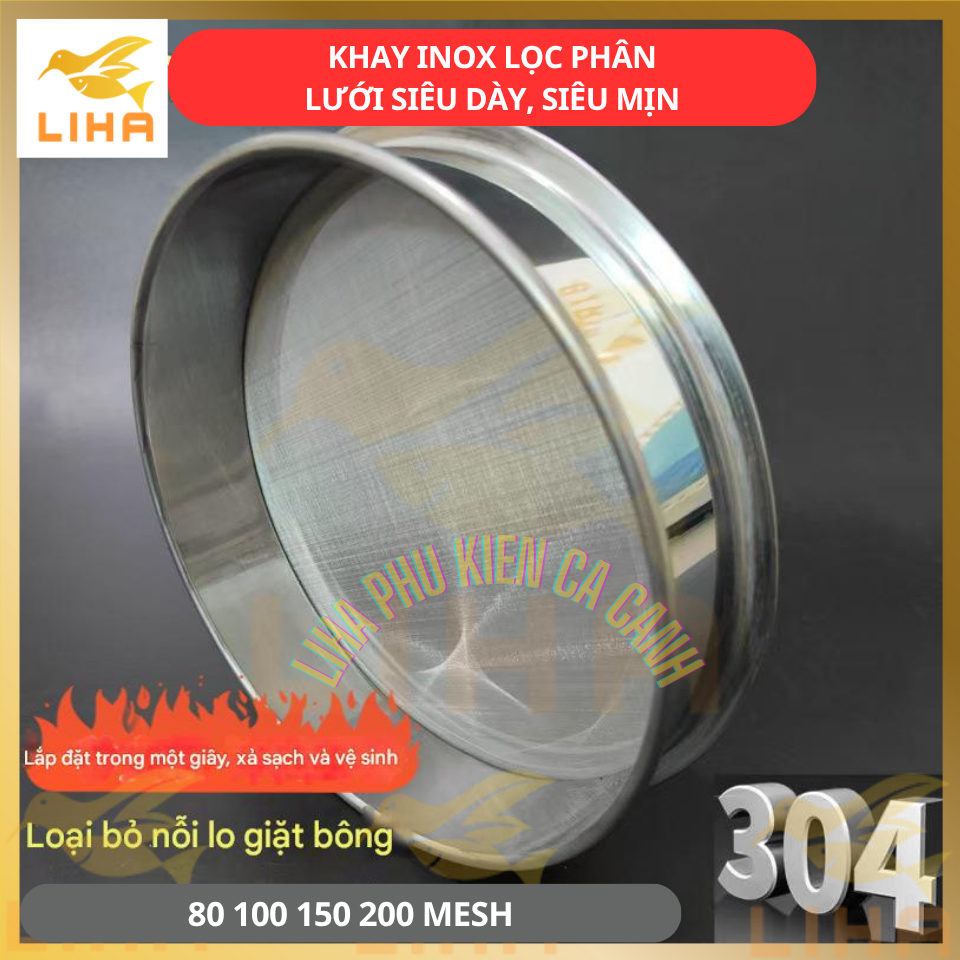 Khay lọc phân cá inox lưới siêu dày đến 200 mesh – Rây lọc bể cá, hộp ...