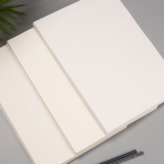 Giấy vẽ mỹ thuật, vẽ màu nước định lượng 100gsm khổ A5 màu vàng kem phù hợp vẽ phác thảo, làm sổ, notebook, ghi chú