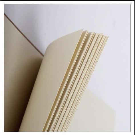 Giấy vẽ mỹ thuật, vẽ màu nước định lượng 100gsm khổ A5 màu vàng kem phù hợp vẽ phác thảo, làm sổ, notebook, ghi chú