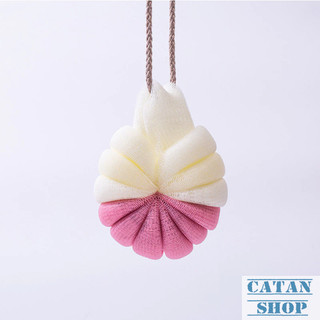 Bông Tắm Bí Ngô Tạo Bọt Mịn Mềm Mại An Toàn Cho Da Nhiều Màu Pastel Dễ Thương, Bông Tắm 2 Màu Bí Ngô