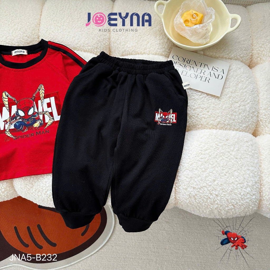 Bộ cotton thu đông dài tay bé trai in hoạ tiết siêu nhân, bộ cotton bé trai in siêu nhân dài tay