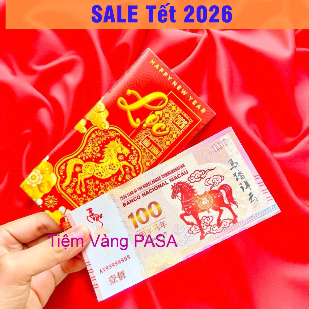 [RẺ NHẤT SÀN] Tiền Hình Con Ngựa Kỷ Niệm Macao 100 Lì Xì Tết lì xì 2026 ...