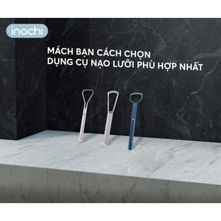 Combo 3 dụng cụ cạo lưỡi Okina Inochi kháng khuẩn, kiểu dáng hiện đại, giúp giảm mùi hôi và chăm sóc lưỡi tiện lợi