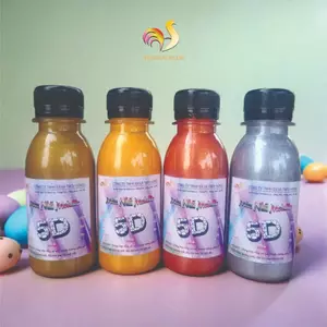Màu Acrylic Nhũ Metallic Pha Sẵn Chai 100ml Kèm Nắp Bật HUNGACOLOR
