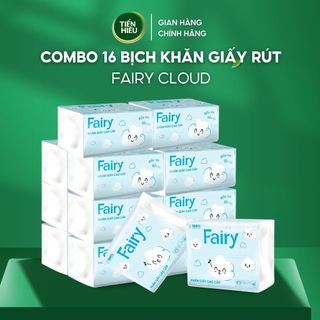 Combo Khăn Giấy Rút Fairy Cloud 4 Lớp Giấy Mềm Mại Thấm Hút Tốt An Toàn Cho Da - 300 Tờ