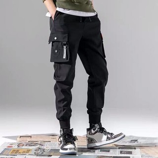 Quần Dài Nam Ống bó ⚡️Mới⚡️ QUẦN KAKI JOGGER TÚI HỘP PHỐI PHẢN QUANG ( kem ảnh video) K1