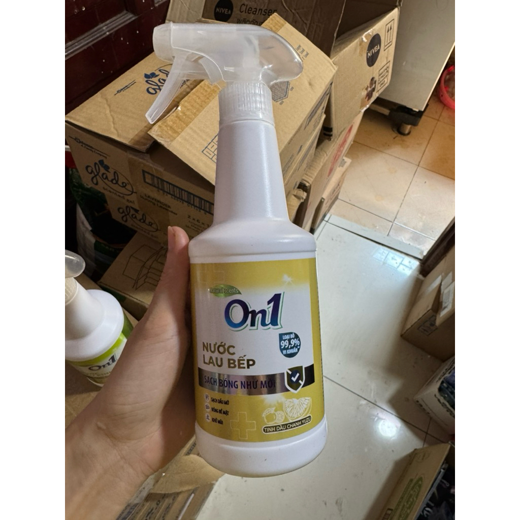 Nước Lau Bếp/ đa Năng / kính On1 Giúp Làm Sạch Bụi Bẩn, Dầu Mỡ, Cặn Bám, 500ml