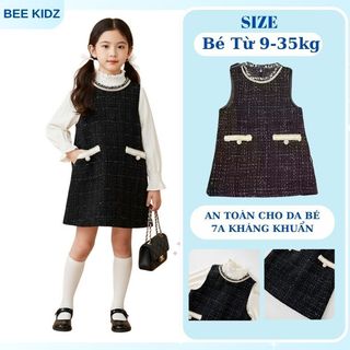 Váy Cho Bé Gái, Váy Dạ Sát Nách Cho Bé Gái  Thiết Kế Dáng Chữ A Họa Tiết Lấp Lánh