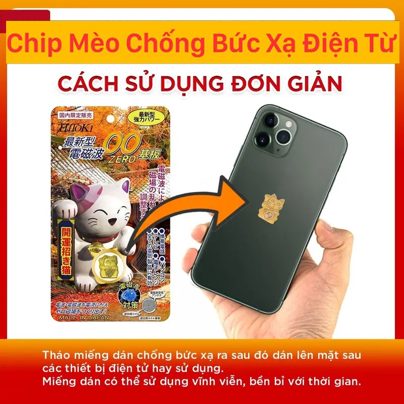 [RẺ HỦY DIỆT] mèo thần tài, chip ngăn bức xạ điện từ, HiToKi, chắn sóng điện từ trên điện thoại, đồ chơi điện tử trẻ em