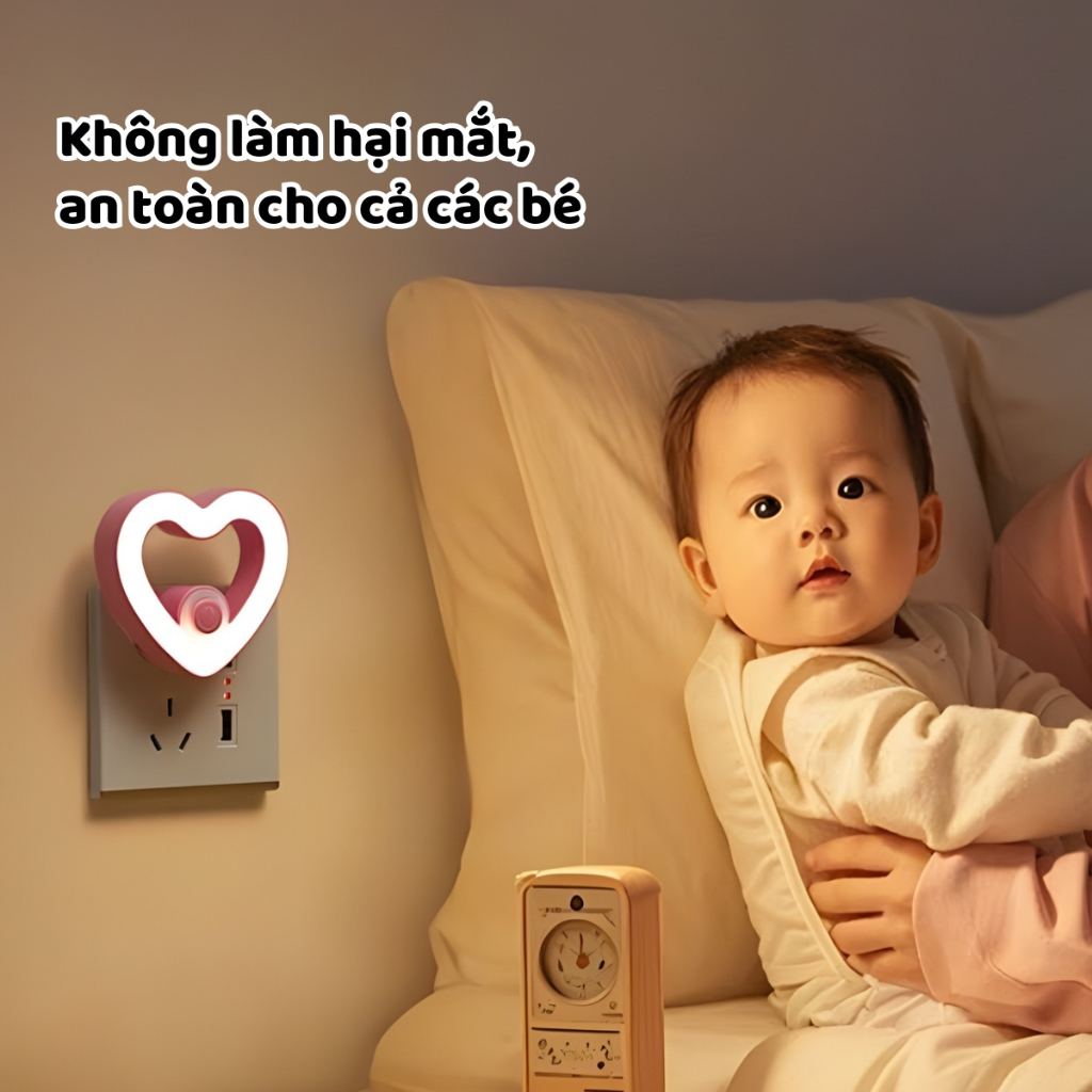 Đèn Ngủ Có Công Tắc Bật Tắt Và Chuyển Màu, Bóng Đèn Ngủ LED Nhiều Mẫu Cắm Điện Trực Tiếp Tiết Kiệm Điện