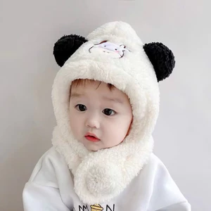 Mũ trùm đầu bảo vệ tai hình bò sữa cho bé - Nón giữ ấm tai bò