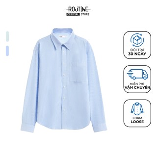 Áo Sơ Mi Nam Tay Dài Kẻ Sọc Form Loose - Routine 10S25SHL029