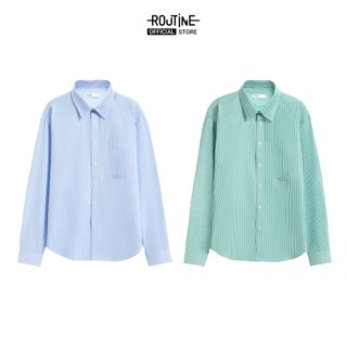 Áo Sơ Mi Nam Tay Dài Kẻ Sọc Form Loose - Routine 10S25SHL029