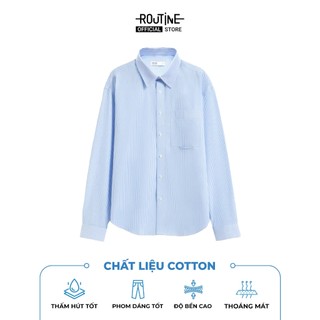 Áo Sơ Mi Nam Tay Dài Kẻ Sọc Form Loose - Routine 10S25SHL029