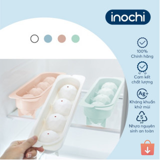 Khay làm đá tròn Inochi Kari 4 viên – có nắp đậy, kháng khuẩn Ag+, bảo vệ sức khỏe và an toàn khi dùng