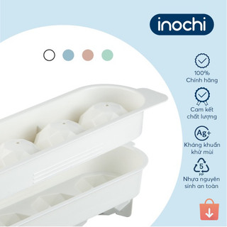 Khay làm đá tròn Inochi Kari 4 viên – có nắp đậy, kháng khuẩn Ag+, bảo vệ sức khỏe và an toàn khi dùng