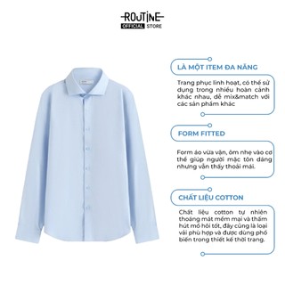 Áo Sơ Mi Nam Tay Dài Dệt Dobby Form Fitted - Routine 10F24SHL092R1