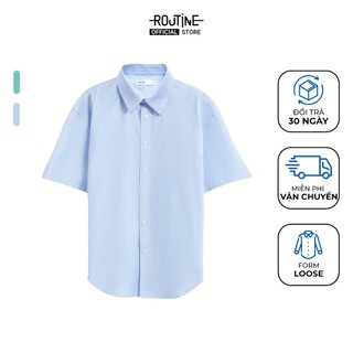 Áo Sơ Mi Nam Tay Ngắn Kẻ Sọc Form Loose - Routine 10S25SHS017