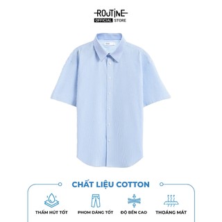 Áo Sơ Mi Nam Tay Ngắn Kẻ Sọc Form Loose - Routine 10S25SHS017