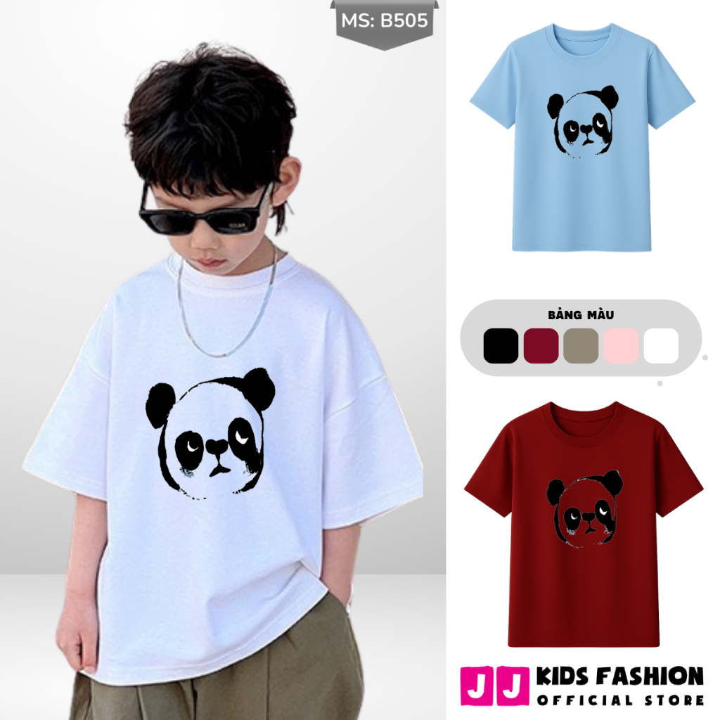 Áo Thun Ngắn Tay Mùa Hè Cho Bé Trai, Bé Gái In Hình Năng Động, Cổ Tròn | JJ Kids Fashion