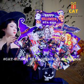 Set quà Halloween bánh kẹo mix – giỏ quà Halloween trang trí dễ thương tặng bé, bạn bè ,set bánh kẹo halloween 2025