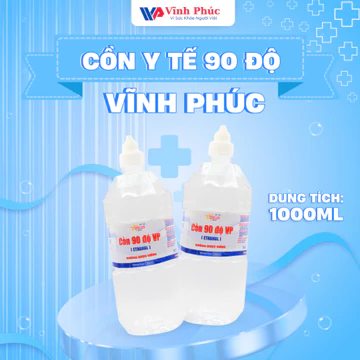 Cồn y tế 90 độ Vĩnh Phúc 1000ml (chai)