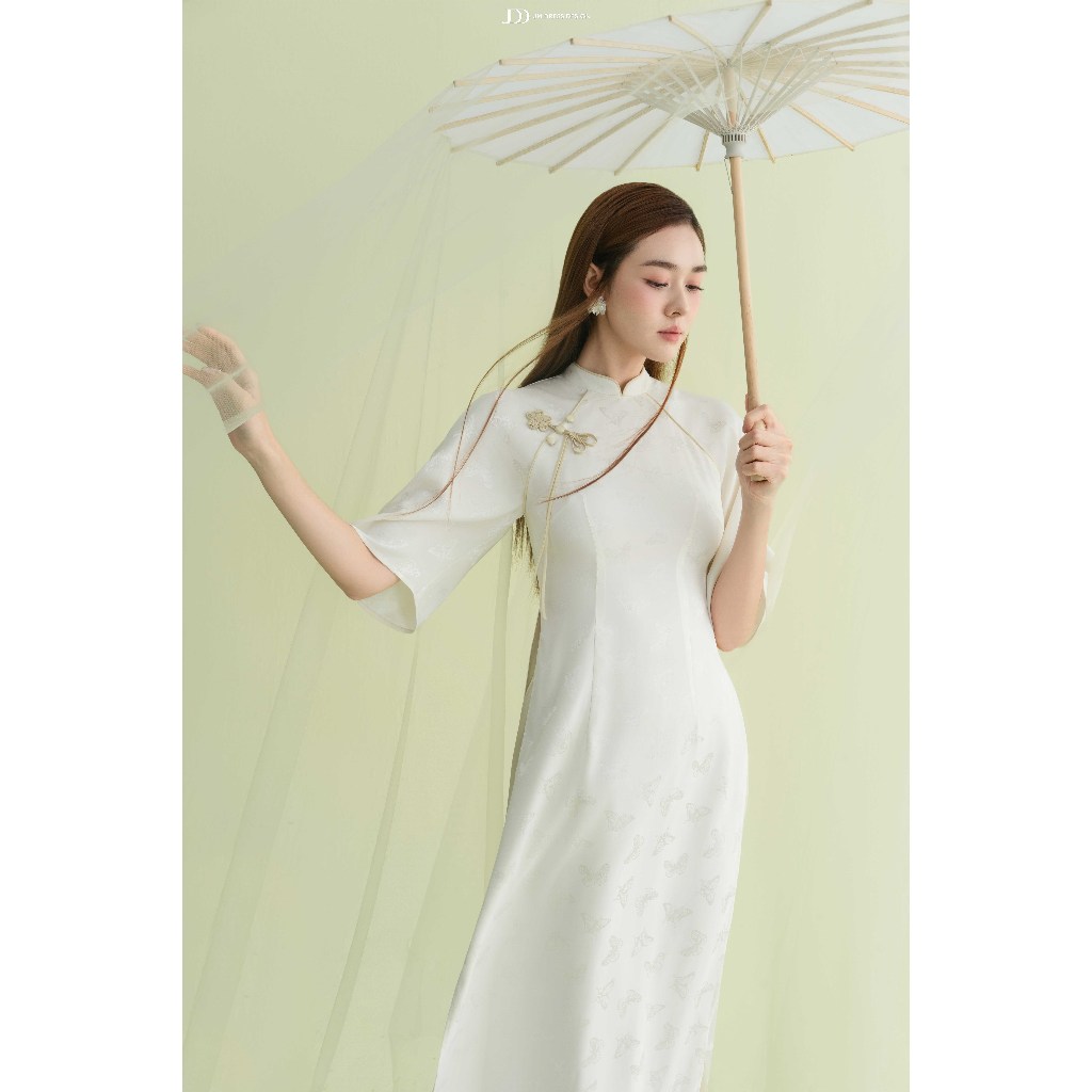 Áo dài Thanh Yên. Áo Dài Dáng Ôm Tay Lỡ 2M03.2509. Áo Dài Cách Tân Nữ Thanh Lịch, Tối Giản Sang Trọng. Áo Dài JM Dress