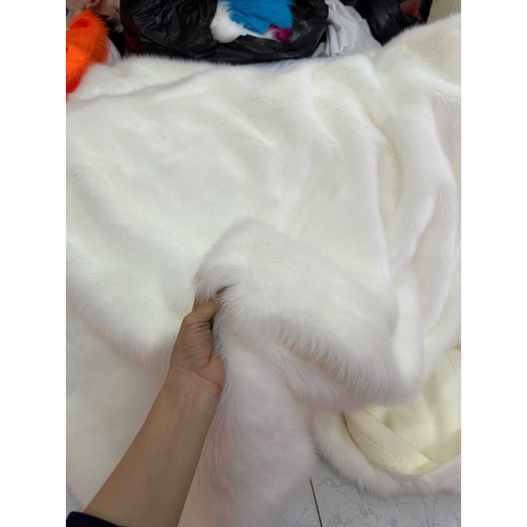 Vải lông mày quần áo , Vải lông dài nhiều màu - vải lông chụp hình decor