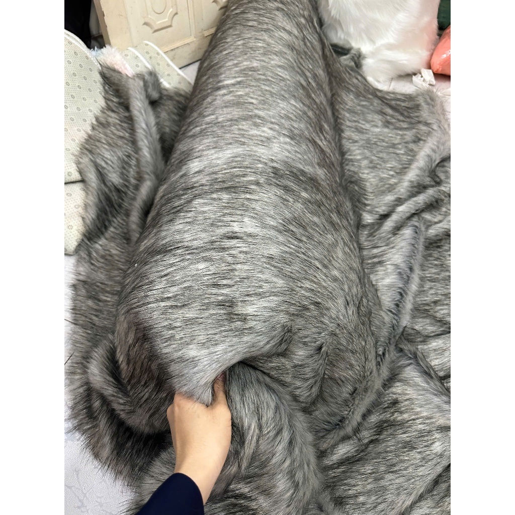 Vải lông mày quần áo , Vải lông dài nhiều màu - vải lông chụp hình decor