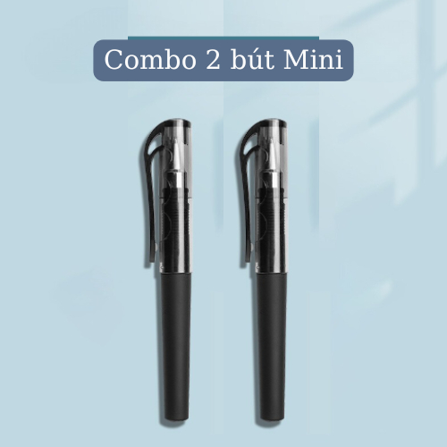 COMBO 2 Bút Gel Mini Mực Đen, Bút Mini Bỏ Túi, Thiết Kế Nhỏ Gọn, Mực Đều, Thích Hợp Mang Theo Ghi Chú Mọi Nơi