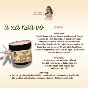 XẢ TÓC HOA VỎ BƯỞI - LỎNG ĐẶC TUỲ MẺ - ko sản xuất hàng loạt - làm suôn mềm mượt tóc