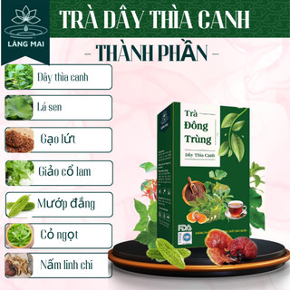 Trà Đông Trùng Dây Thìa Canh - Làng Mai - 7 Vị Thảo Dược Giúp Ổn Định Đường Huyết, An Toàn Lành Tính