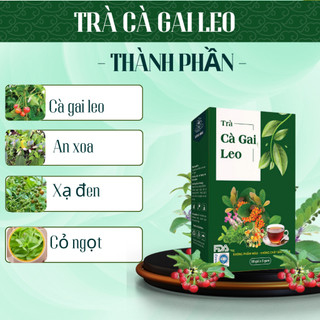 Trà Cà Gai Leo - Làng Mai - 4 vị Thảo Dược. Làm Mát Gan, sạch mụn, da sáng, Dạng Túi Lọc Tiện Lợi Dễ Uống. Hộp 30 gói