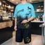 Bộ đồ nam nữ Loang Màu JOURNEY phối màu trẻ trung chất thun mát 3 size 40-68kg K1